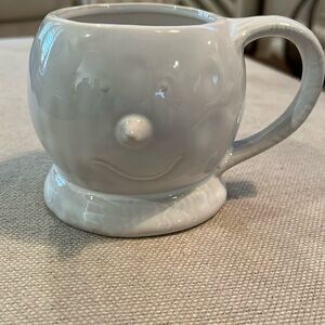 Creative Co-Op 12oz. Antique White Stoneware Snowman Shaped Mug (no hat)